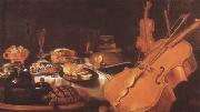 Pieter Claesz Still Life with Musical instruments (mk08) USA oil painting artist
